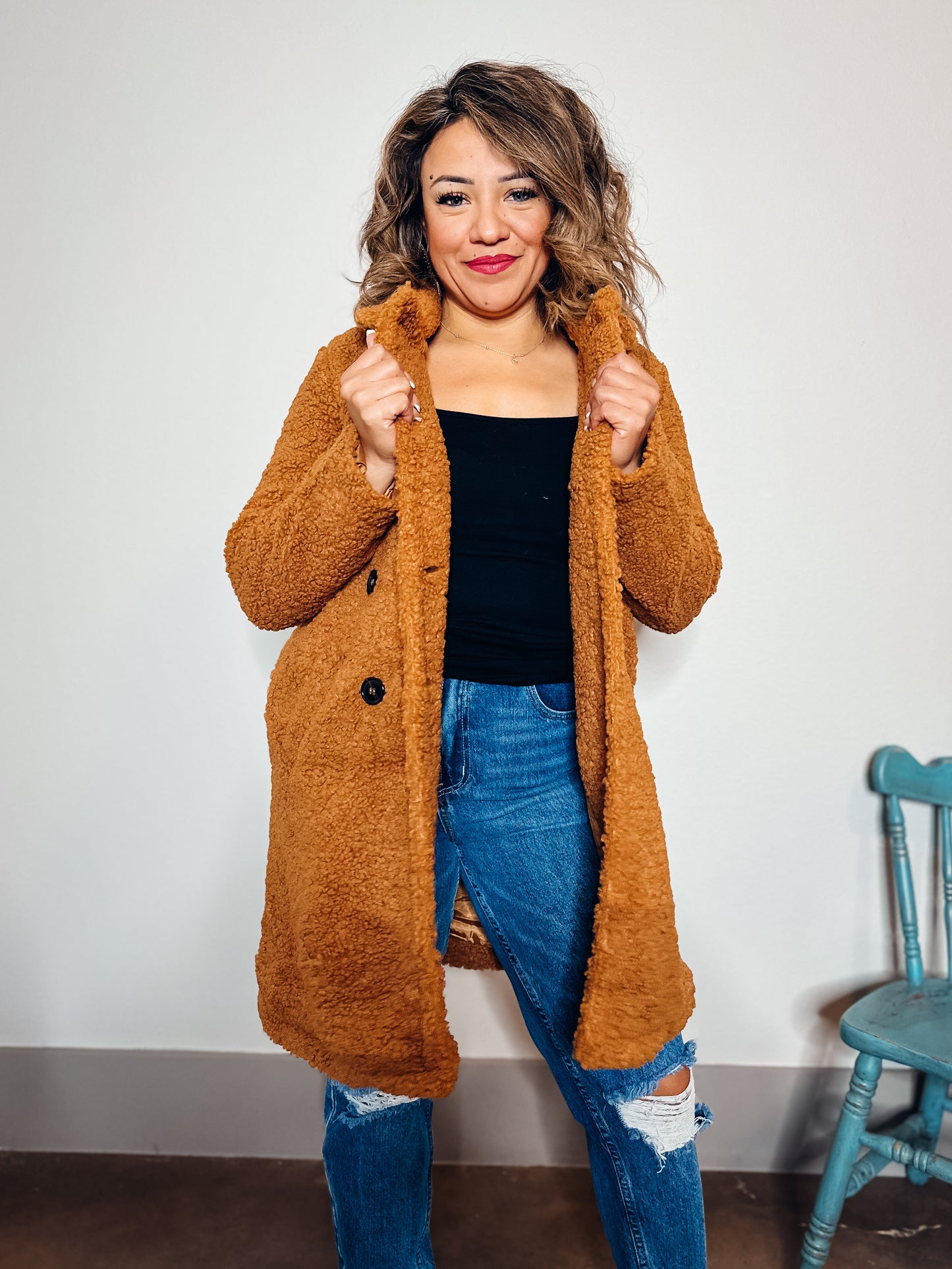 Camel Teddy Coat