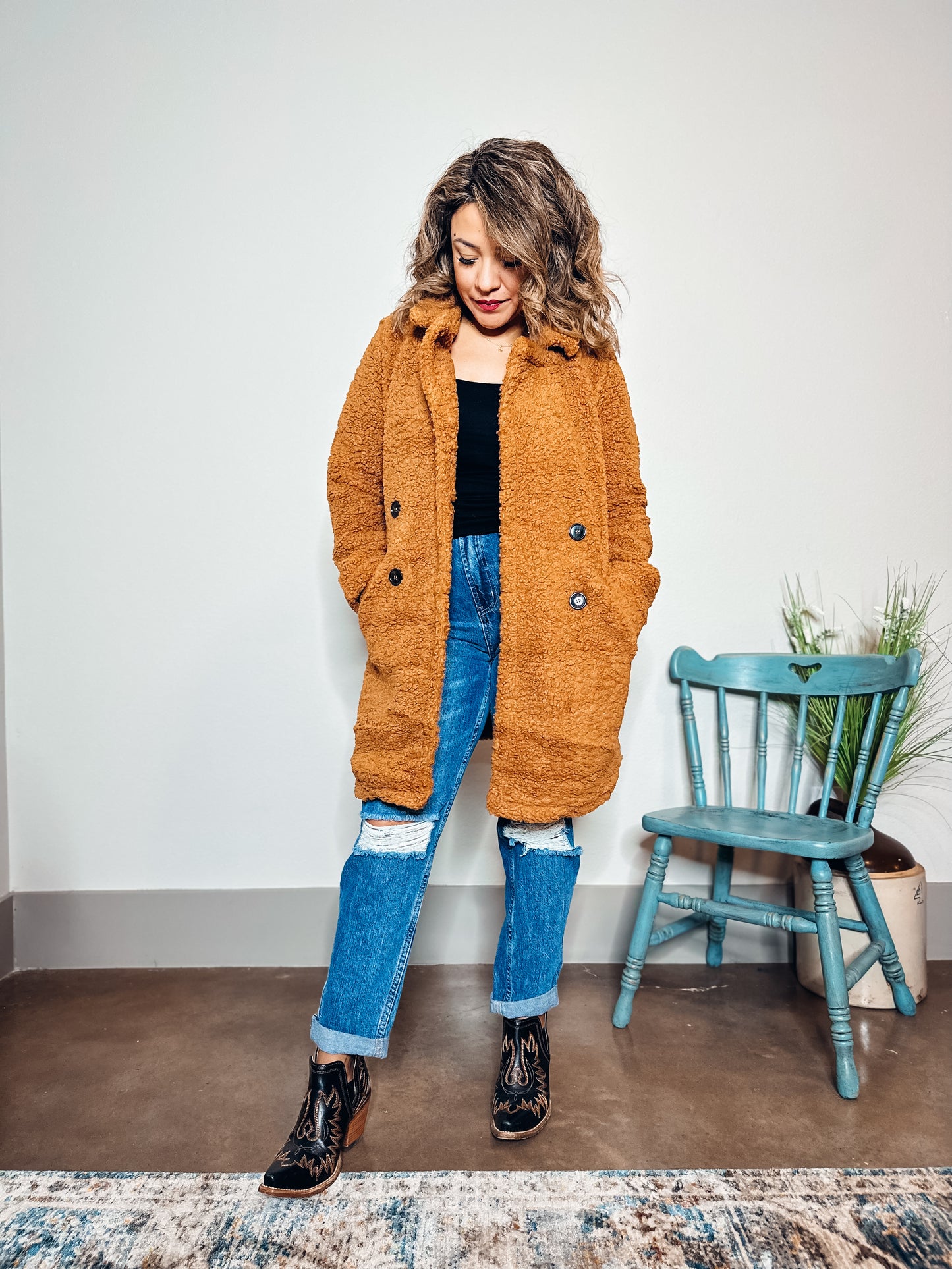 Camel Teddy Coat