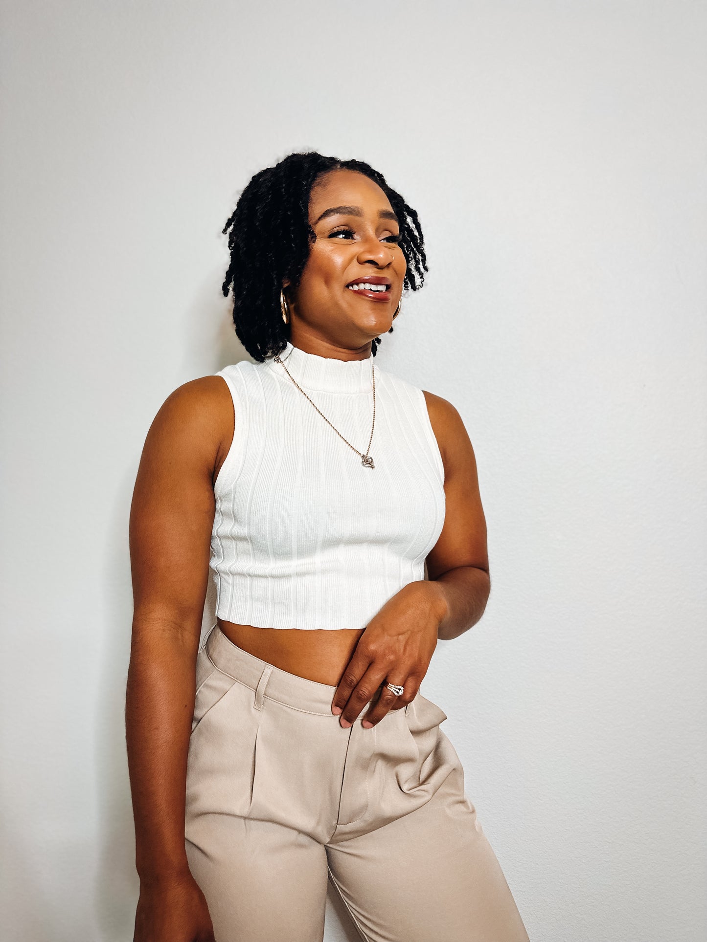 Ivory Bliss Sleeveless Sweater