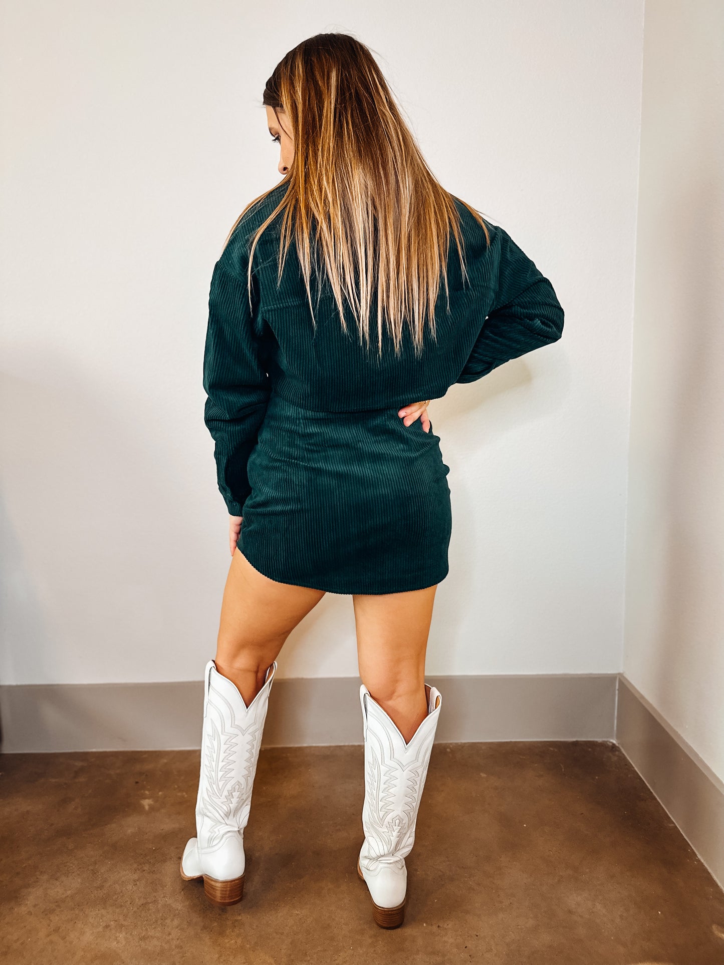 Forest Fern Mini Corduroy Skirt