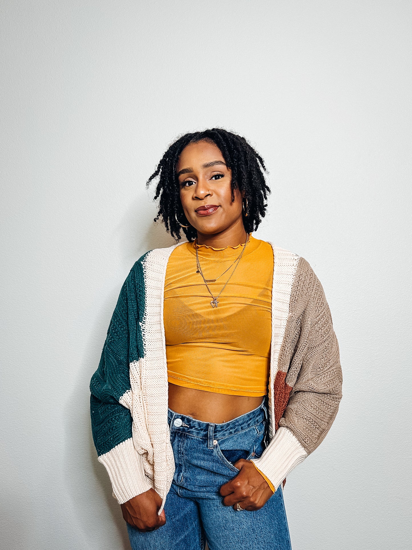 Harvest Color Block Cardigan