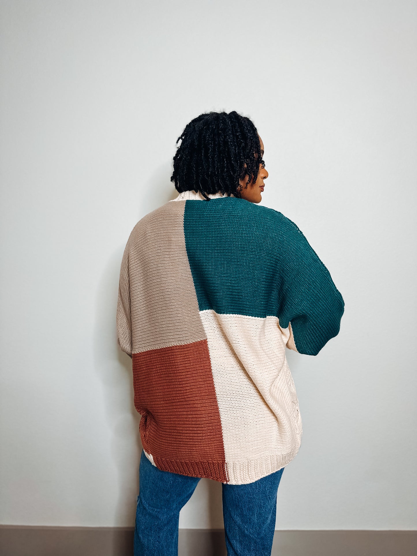 Harvest Color Block Cardigan