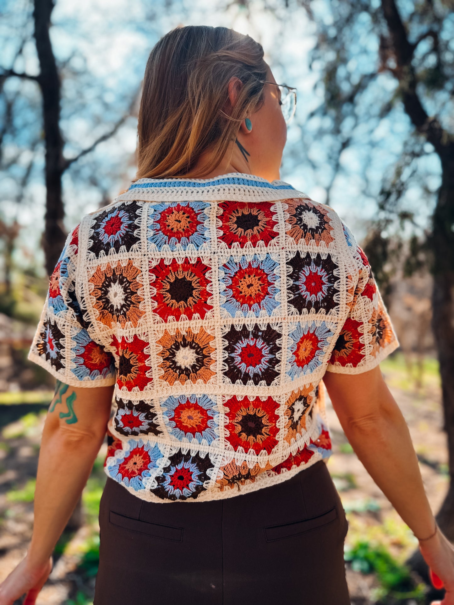 Vintage Floral Crochet Top