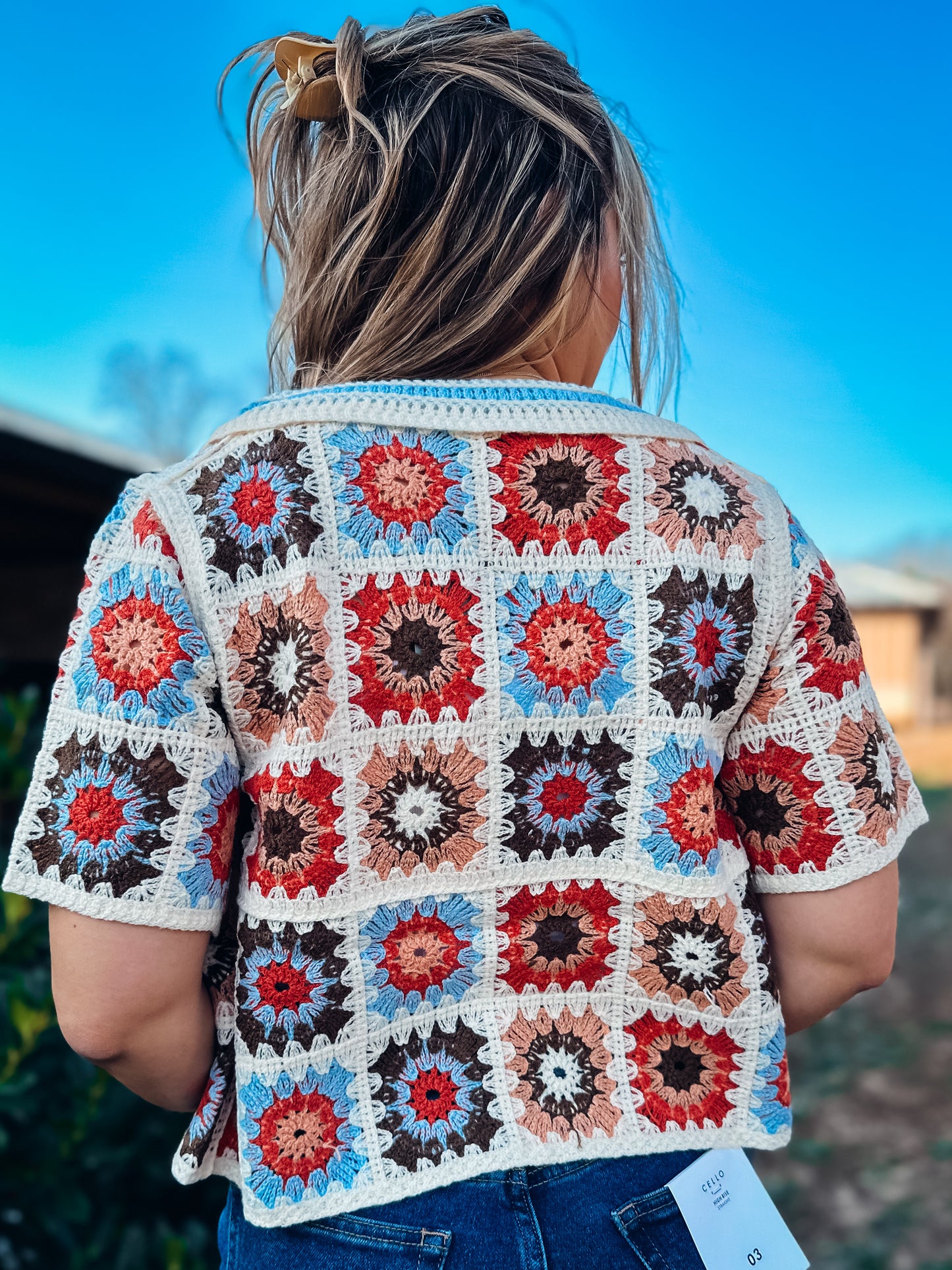 Vintage Floral Crochet Top